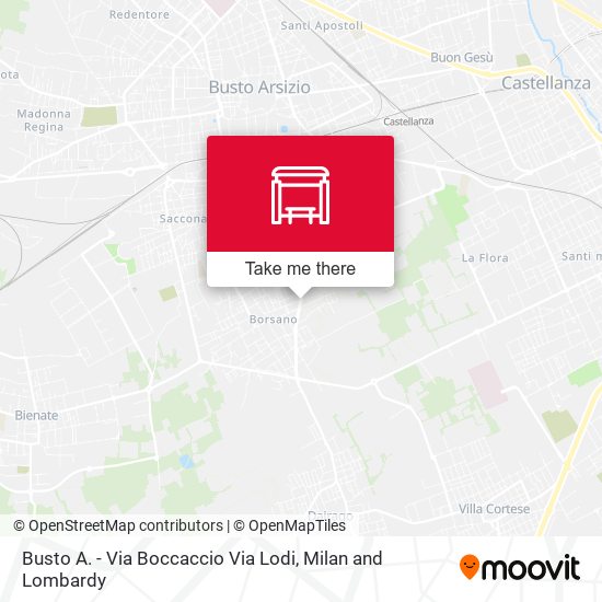 Busto A. - Via Boccaccio Via Lodi map