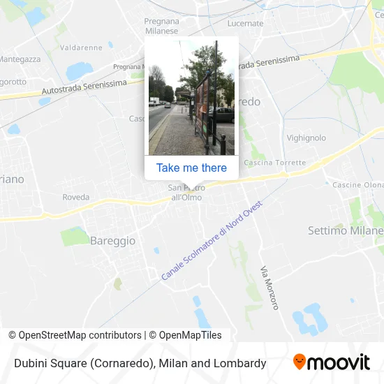 Dubini Square (Cornaredo) map