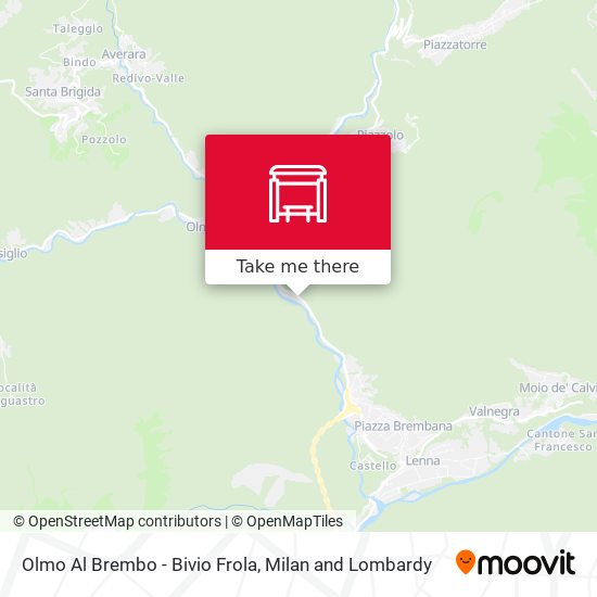 Olmo Al Brembo - Bivio Frola map