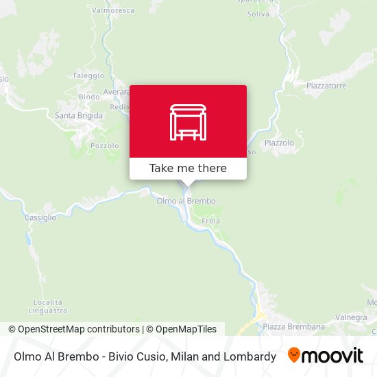 Olmo Al Brembo - Bivio Cusio map