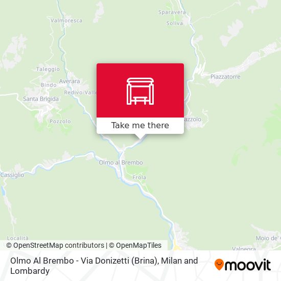 Olmo Al Brembo - Via Donizetti (Brina) map