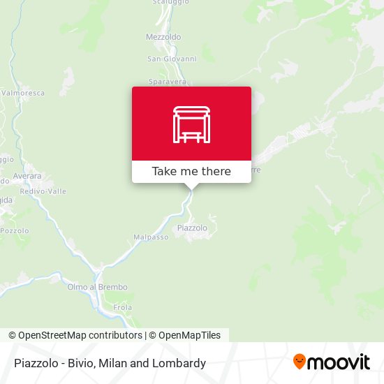 Piazzolo - Bivio map
