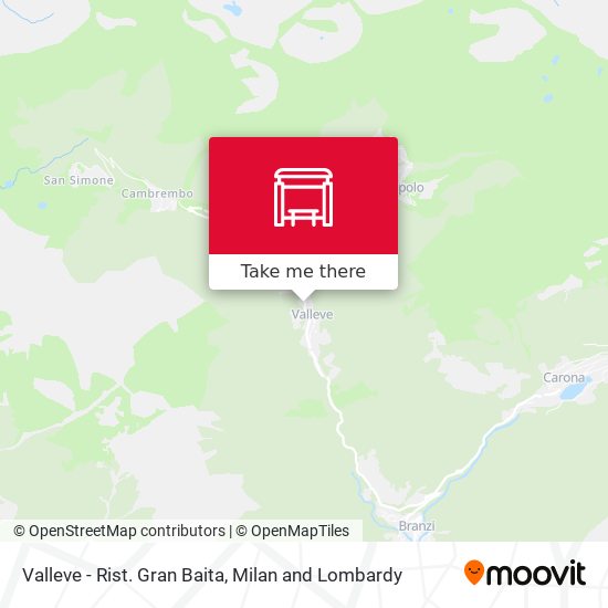 Valleve - Rist. Gran Baita map