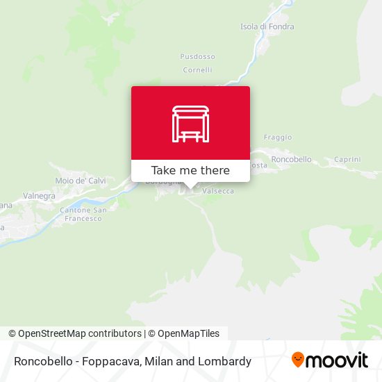 Roncobello - Foppacava map