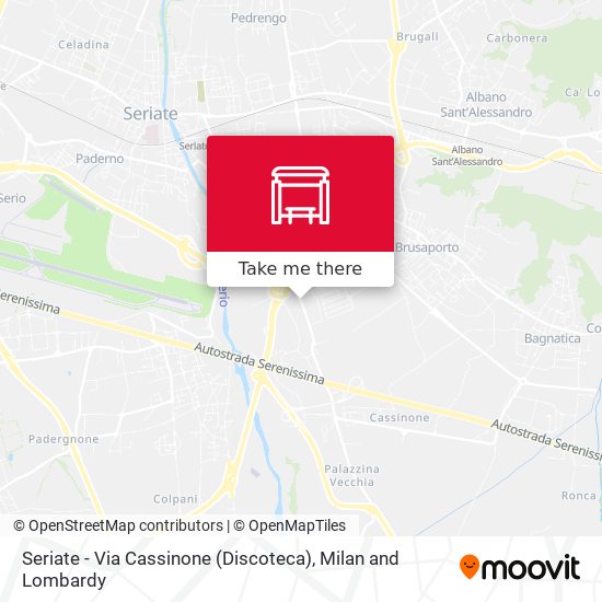 Seriate - Via Cassinone (Discoteca) map