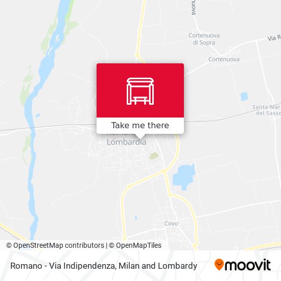 Romano - Via Indipendenza map