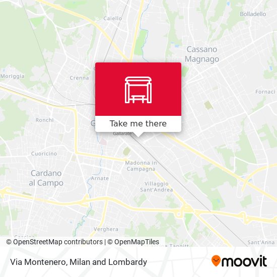 Via Montenero map