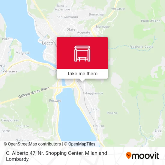 C. Alberto 47, Nr. Shopping Center map