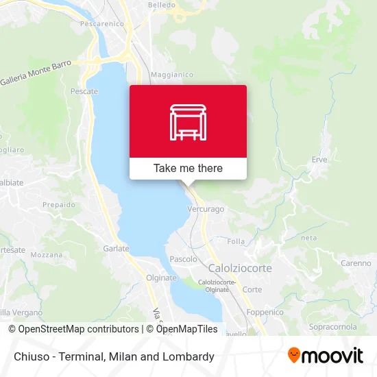 Chiuso - Terminal map