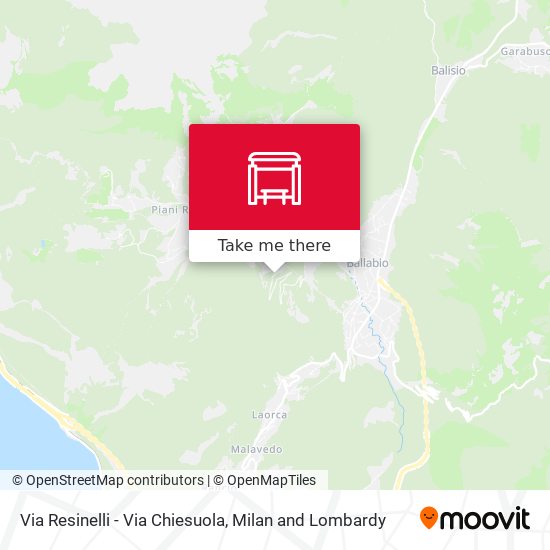 Via Resinelli - Via Chiesuola map