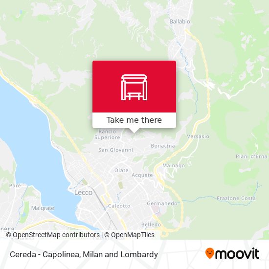 Cereda - Capolinea map