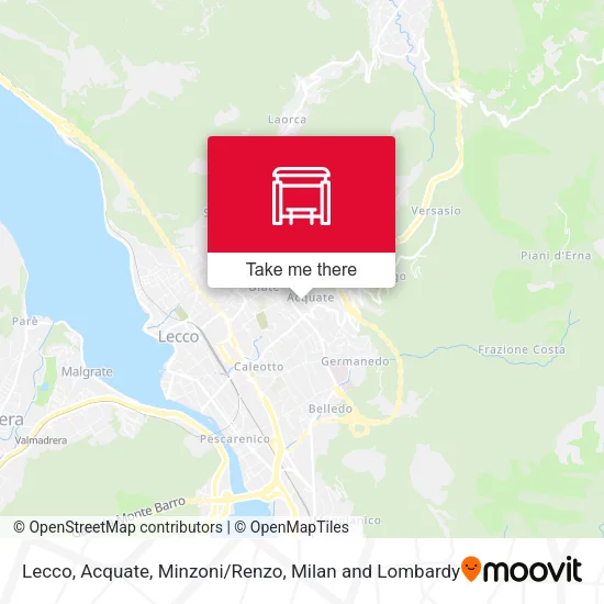 Lecco, Acquate, Minzoni/Renzo map