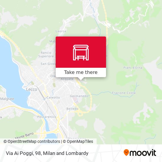 Via Ai Poggi, 98 map