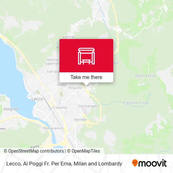 Lecco, Ai Poggi Fr. Per Erna map