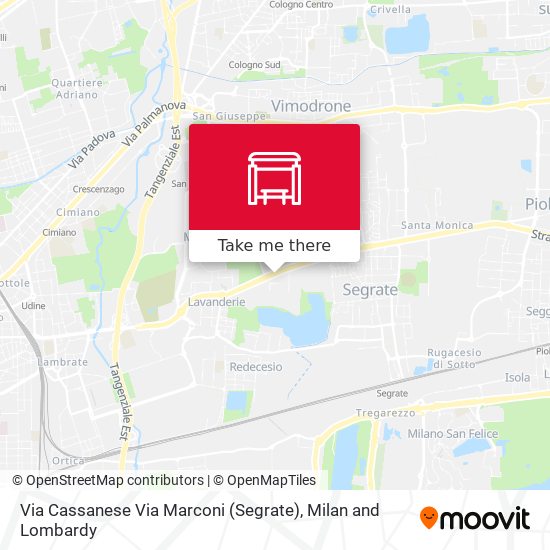 Via Cassanese Via Marconi (Segrate) map