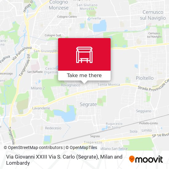 Via Giovanni XXIII Via S. Carlo (Segrate) map