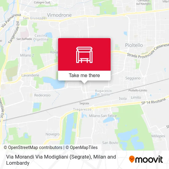 Morandi Street Modigliani Street (Segrate) map