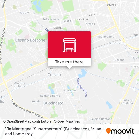 Via Mantegna (Supermercato) (Buccinasco) map