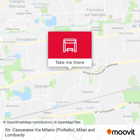 Str. Cassanese Via Milano (Pioltello) map