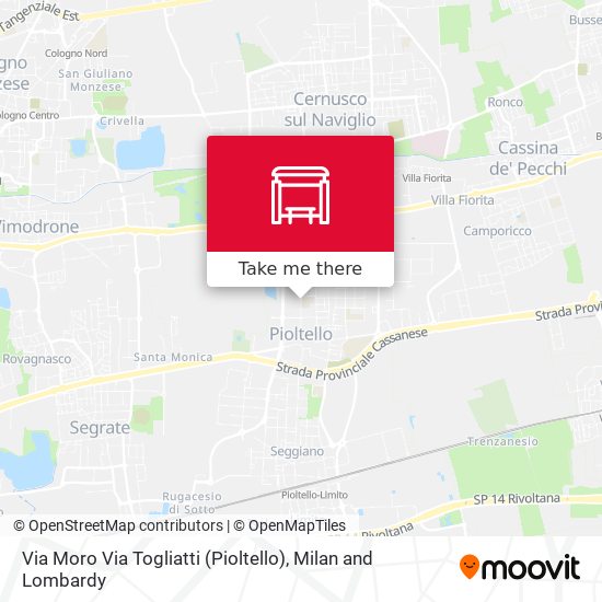Via Moro Via Togliatti (Pioltello) map