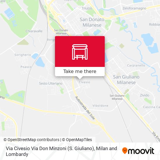 Via Civesio Via Don Minzoni (S. Giuliano) map