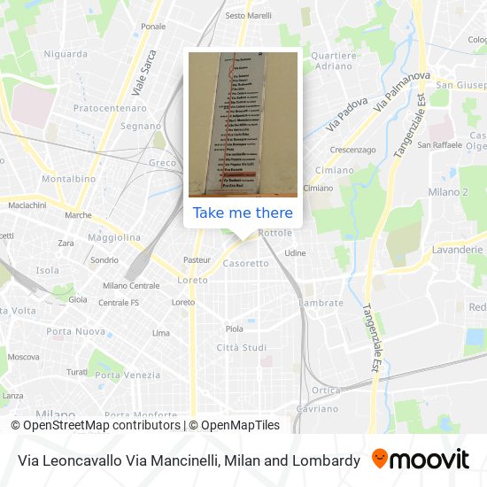 Via Leoncavallo Via Mancinelli map