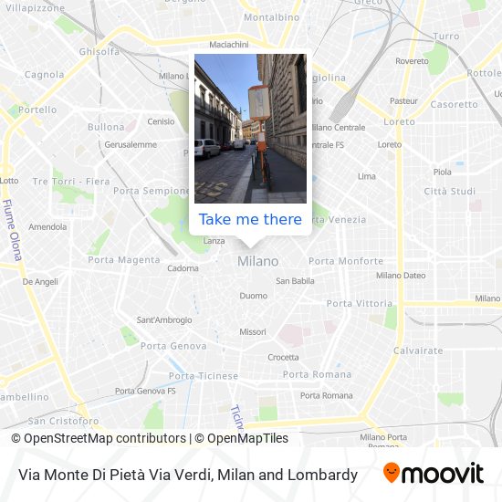 Via Monte Di Pietà Via Verdi map