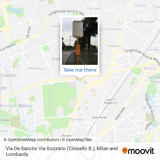 Via De Sanctis Via Gozzano (Cinisello B.) map
