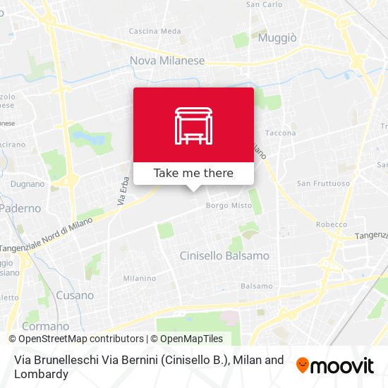 Via Brunelleschi Via Bernini (Cinisello B.) map