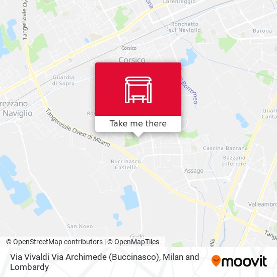 Via Vivaldi Via Archimede (Buccinasco) map