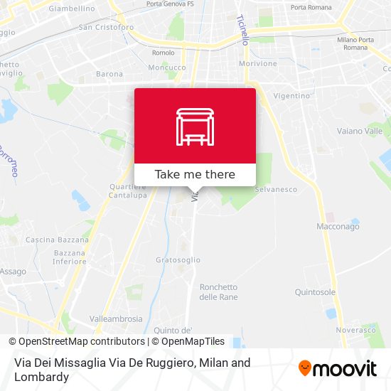 Via Dei Missaglia Via De Ruggiero map