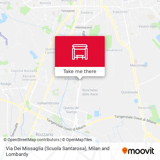 Via Dei Missaglia (Scuola Santarosa) map