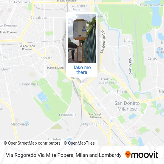 Rogoredo Street Monte Popera Street map