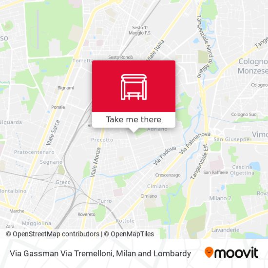 Via Gassman Via Tremelloni map