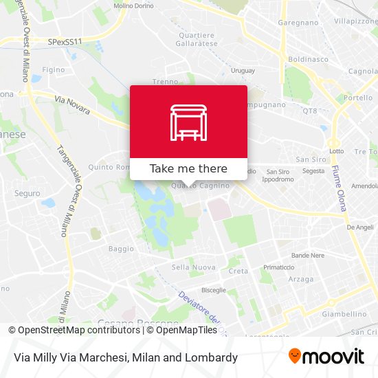 Via Milly Via Marchesi map