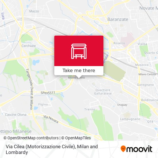 Via Cilea (Motorizzazione Civile) map