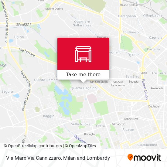 Via Marx Via Cannizzaro map