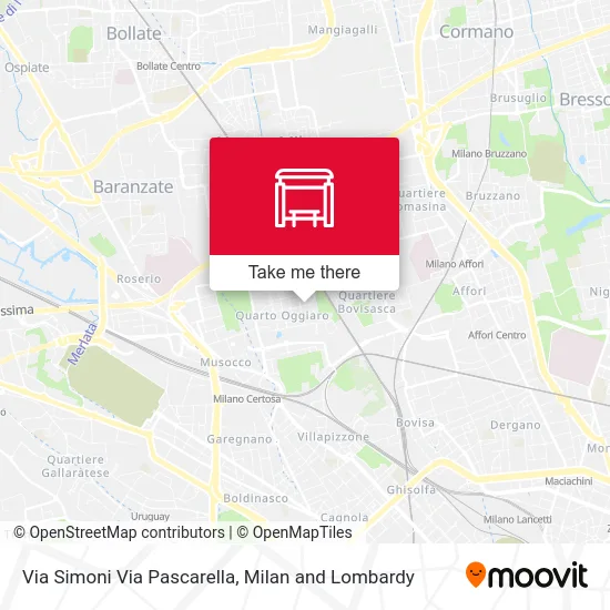 Via Simoni Via Pascarella map