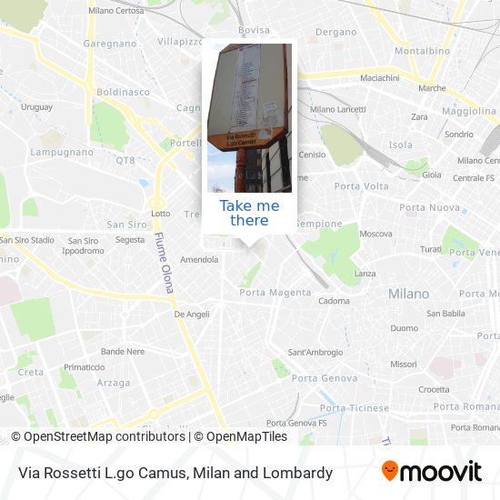 Via Rossetti L.go Camus map