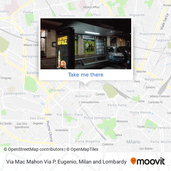 Via Mac Mahon Via P. Eugenio map