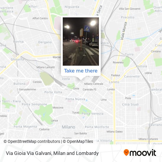 Via Gioia Via Galvani map