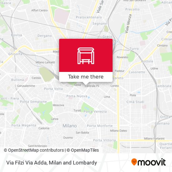 Via Filzi Via Adda map