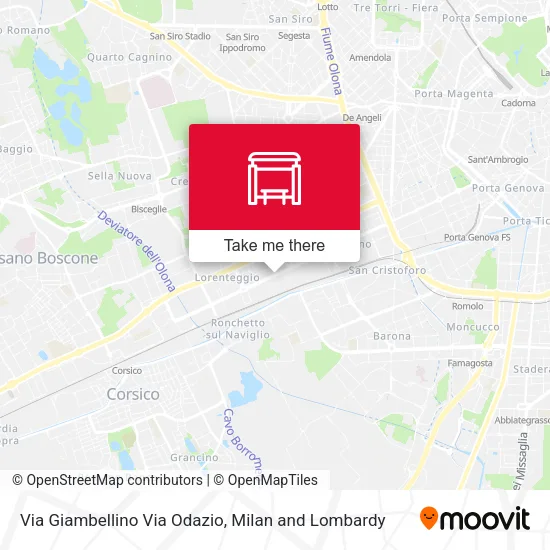 Via Giambellino Via Odazio map