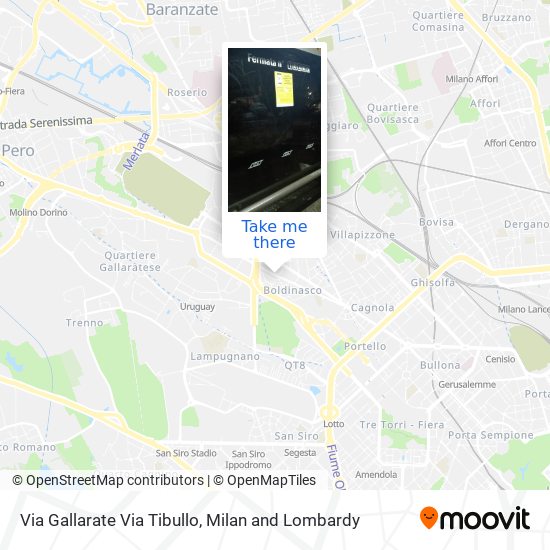 Via Gallarate Via Tibullo map