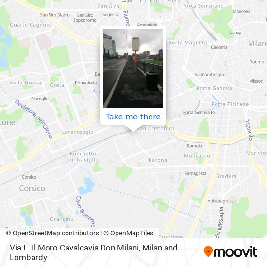 Via L. Il Moro Cavalcavia Don Milani map
