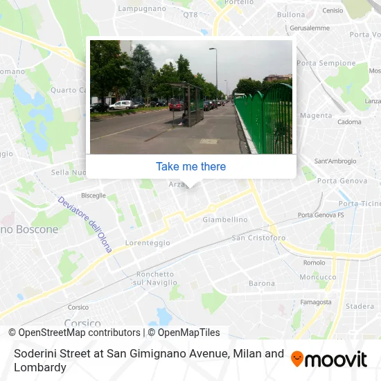 Soderini Street at San Gimignano Avenue map