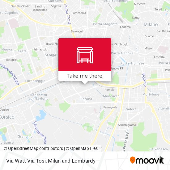 Via Watt Via Tosi map