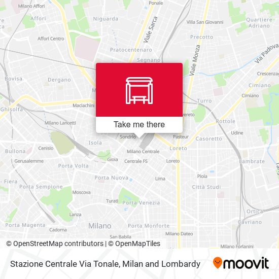 Stazione Centrale Via Tonale map