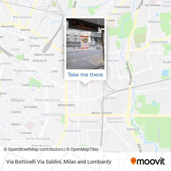 Via Botticelli Via Saldini map