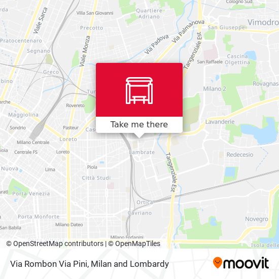 Via Rombon Via Pini map
